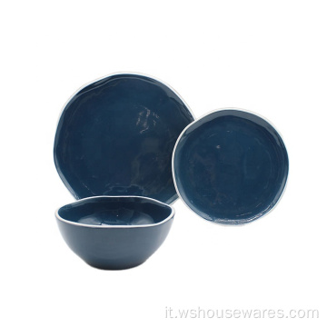 Factory Blue Color Blue Color Glazed Nuovo osso